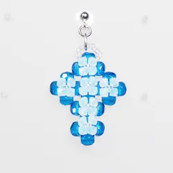 Pierces - Silver brass - Earrings Undine - Pierces - Silver brass - Laiton argenté
